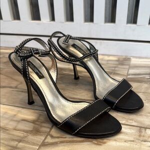 Dolce & Gabbana Black Stitch Sandal